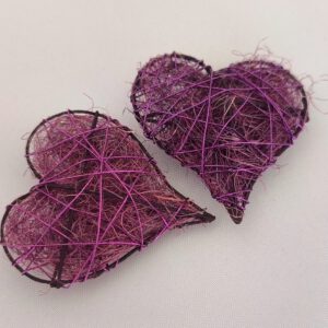 Drahtherz lila