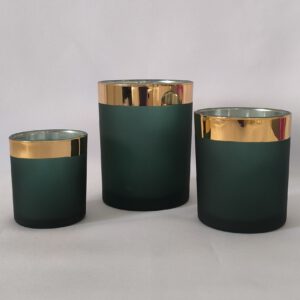 Windlicht grün gold